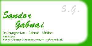 sandor gabnai business card
